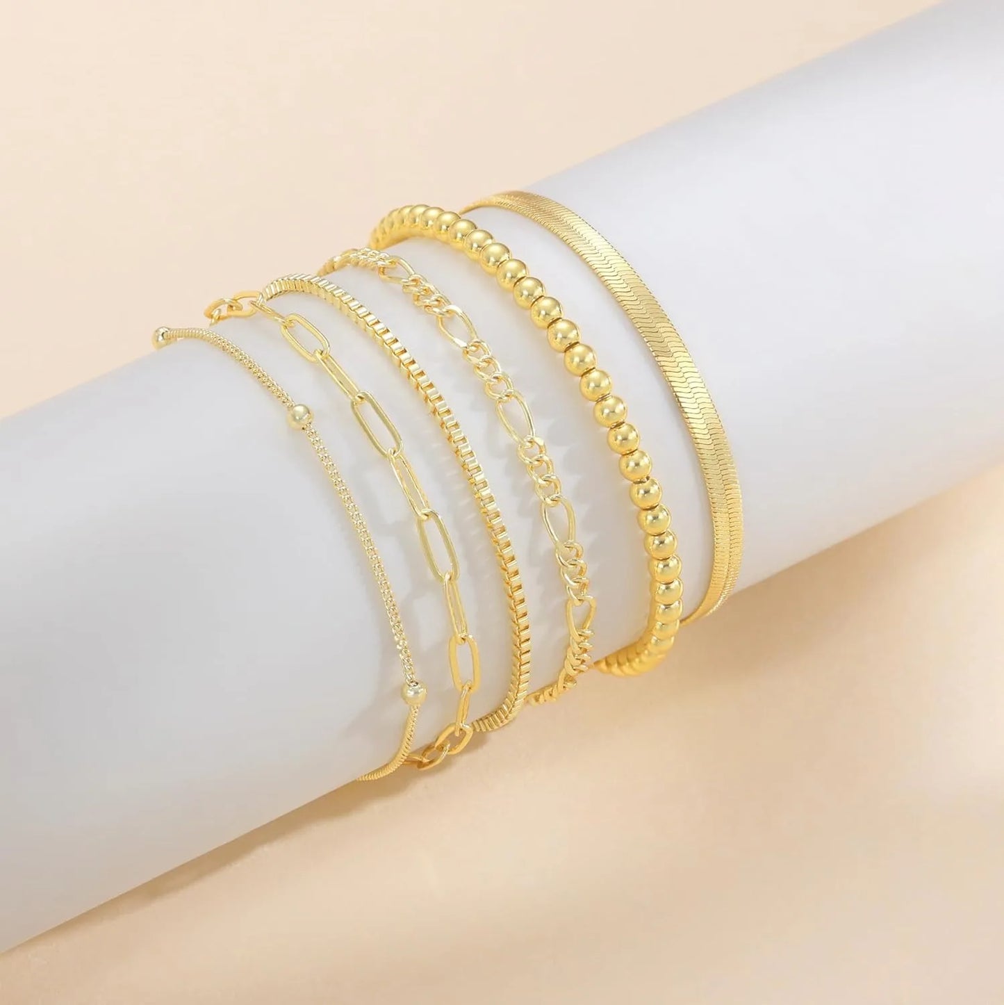 Set Bracelets Or 14K Empilables
