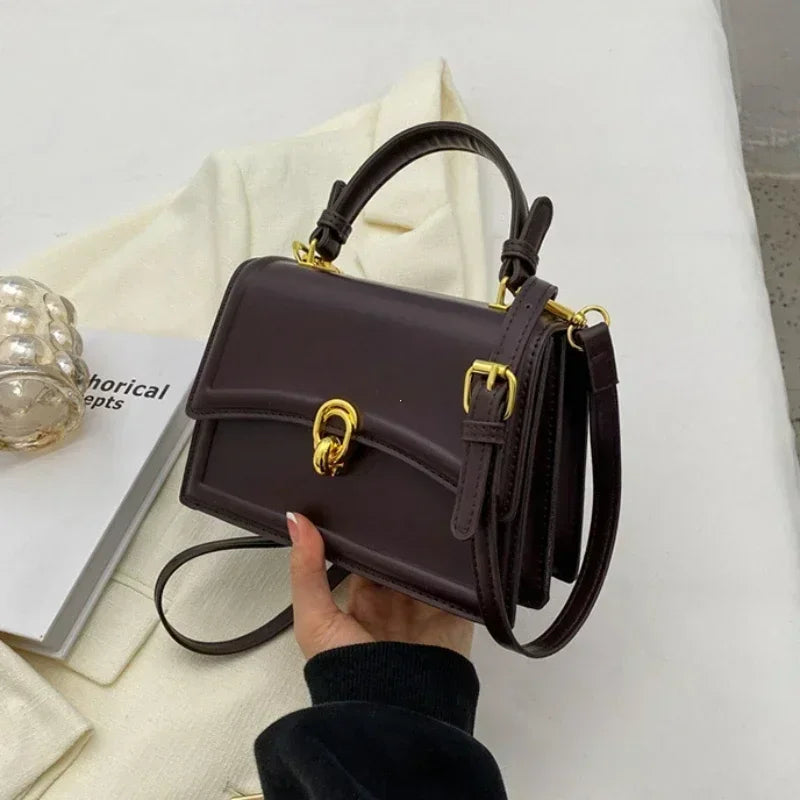 Sac Carré Cuir PU Mini Élégant