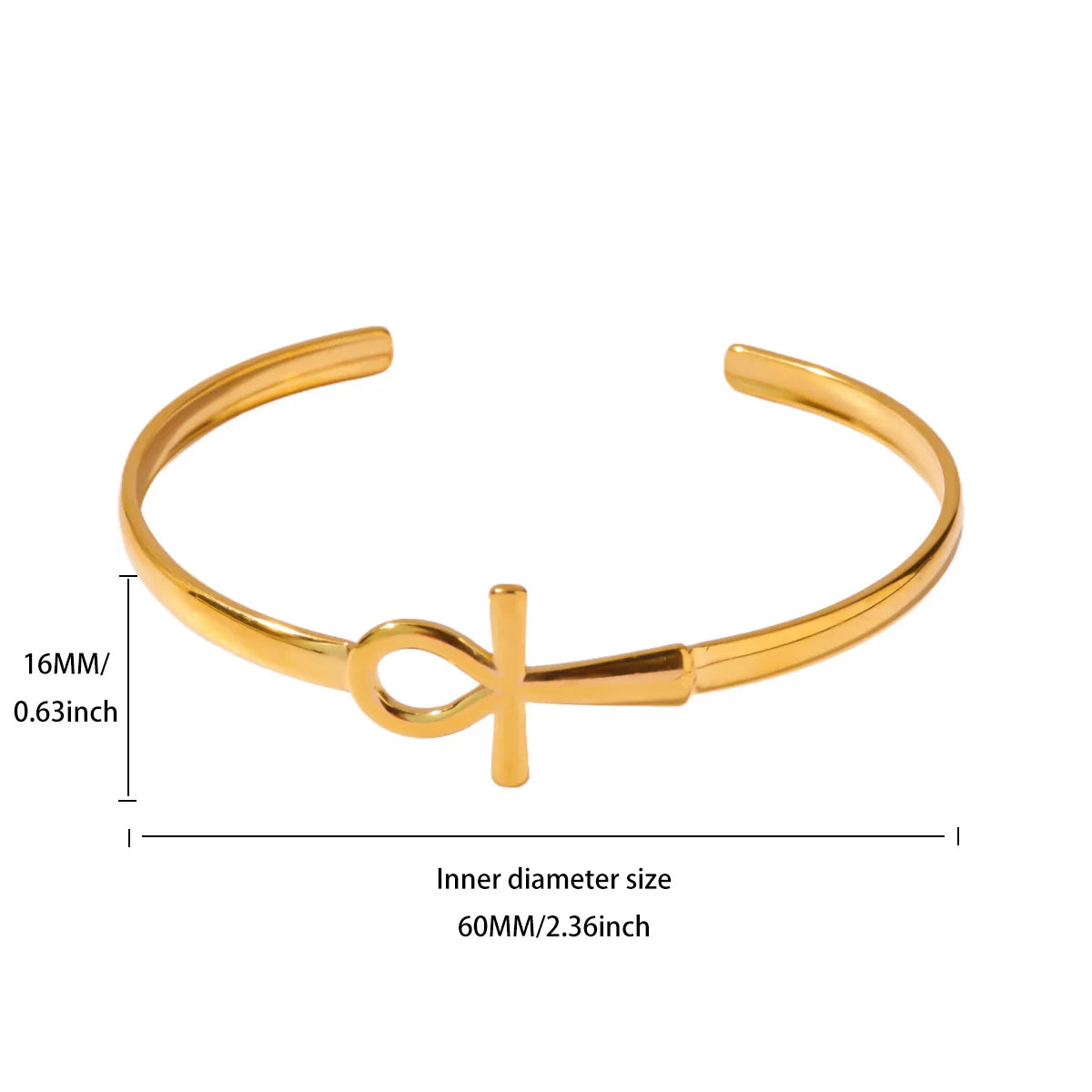 Bracelet Jonc Fleur Acier Doré
