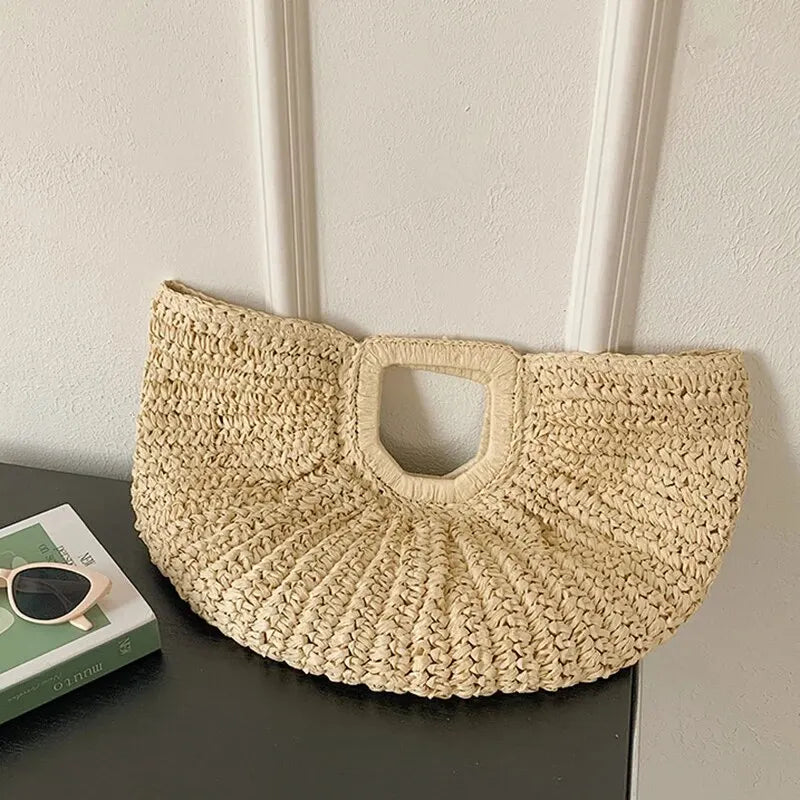 Sac de Plage Paille Tressée