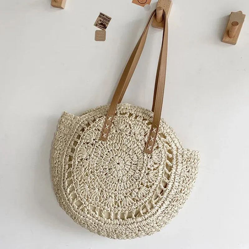 Sac de Plage Paille Rond Vacation