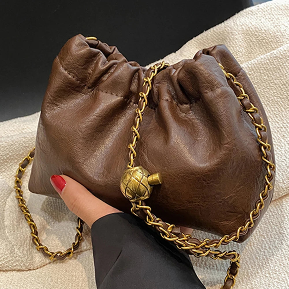 Sac Hobo Chaîne Plissé