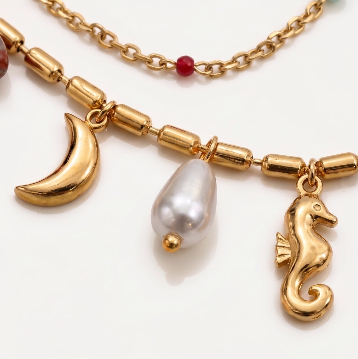 Collier Double Rang Pierre Naturelle