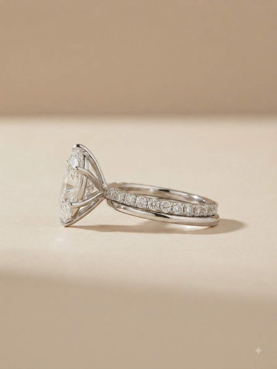 Set de Bagues Marquise Argent 925 - Zircone Cubique | Bridal Trendy