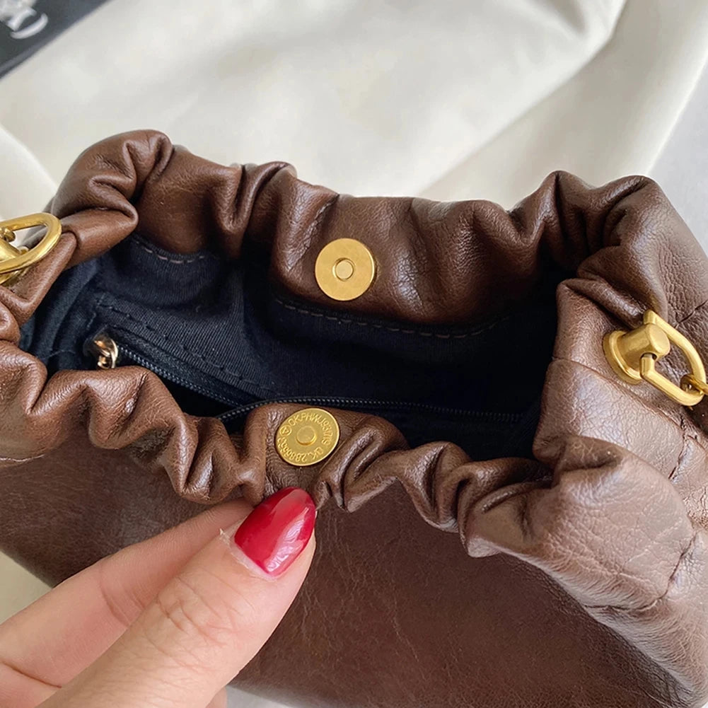 Sac Hobo Chaîne Plissé
