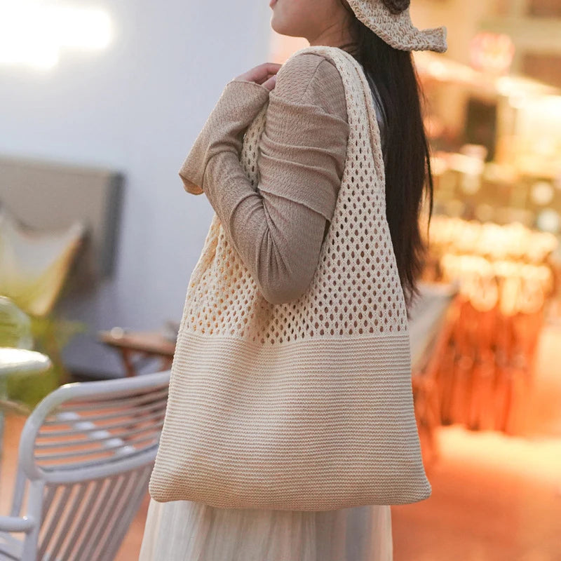 Sac Cabas Crochet Tressé