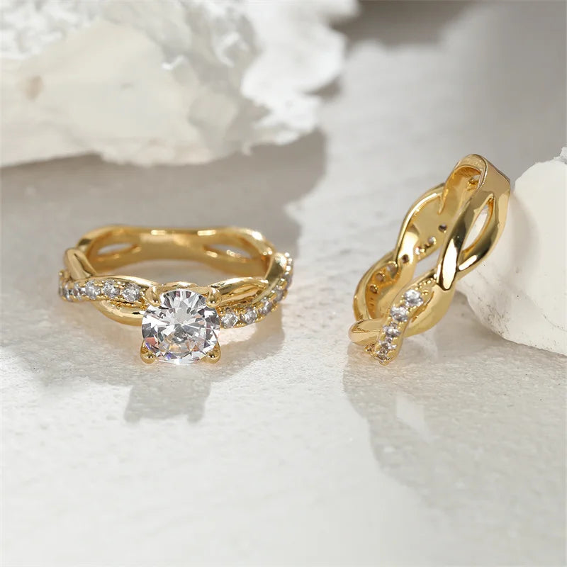 Set Bagues Mariage Zircon
