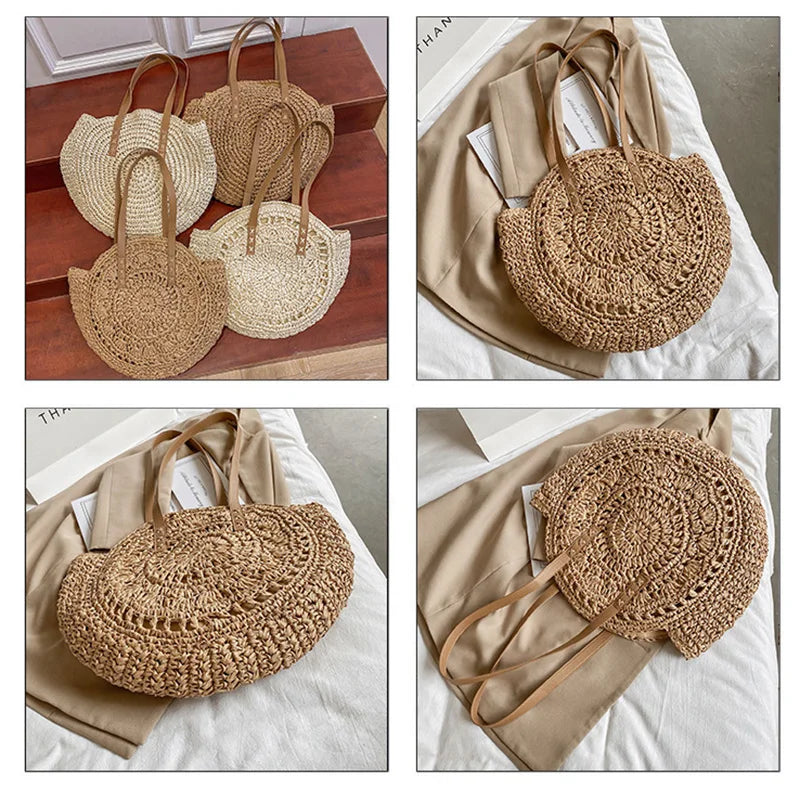 Sac de Plage Paille Rond Vacation
