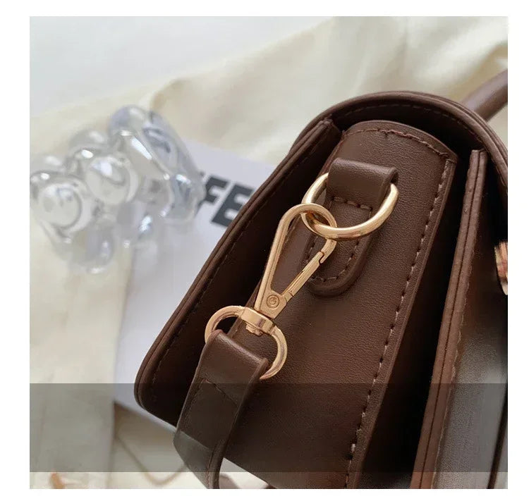 Sac Carré Cuir PU Mini Élégant