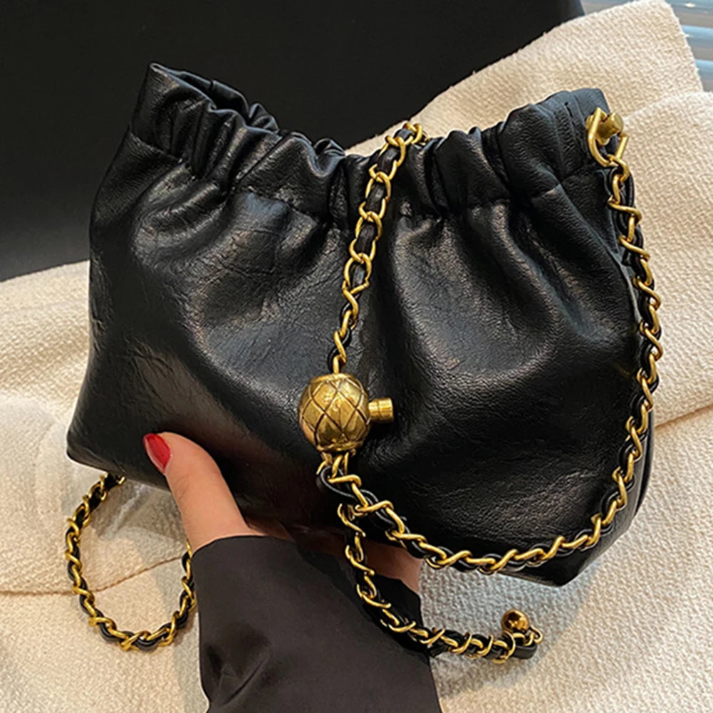 Sac Hobo Chaîne Plissé