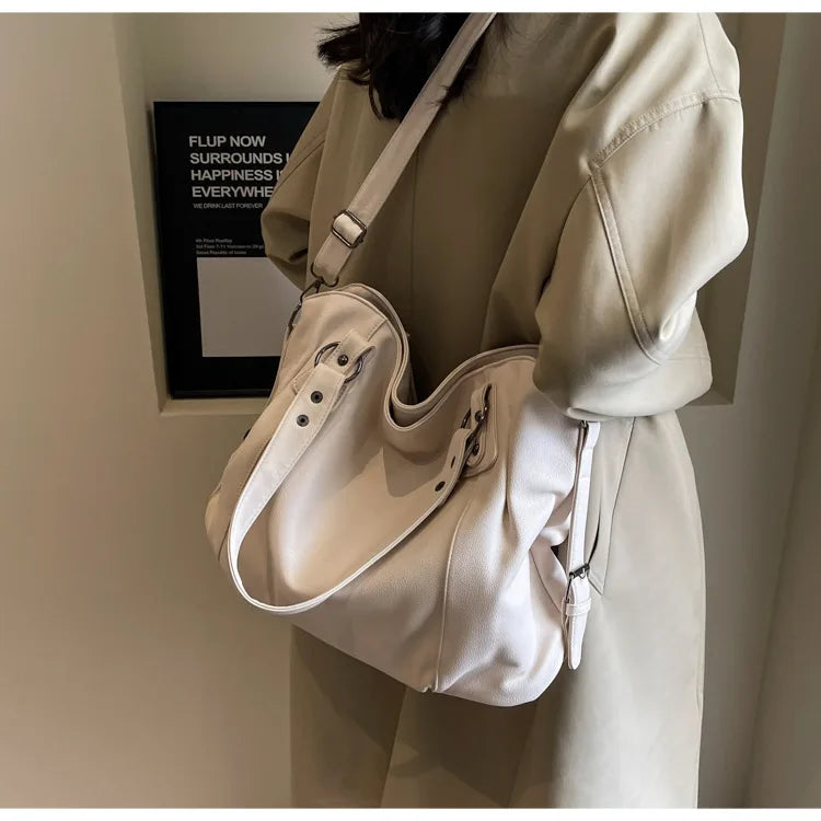 Sac Bandoulière Bicolore Grande Capacité
