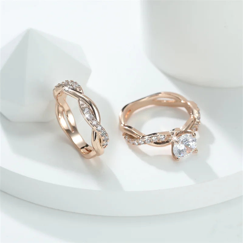 Set Bagues Mariage Zircon