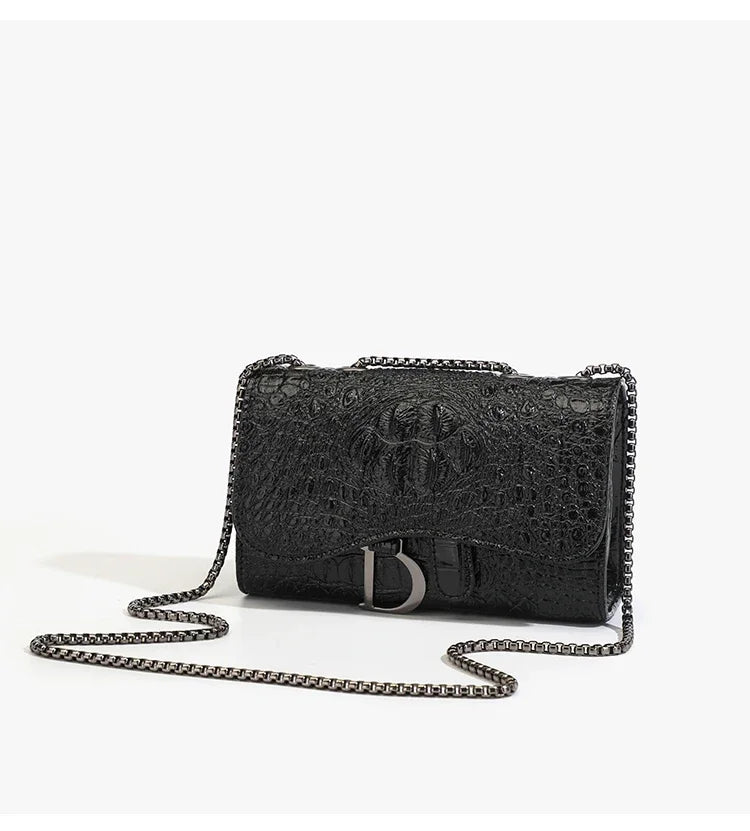 Mini Sac Paillettes Chaîne Dorée