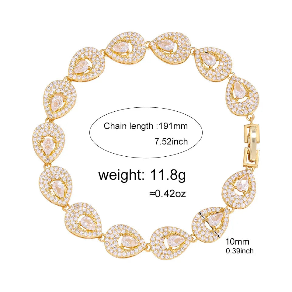 Bracelet Zircon Goutte d'Eau
