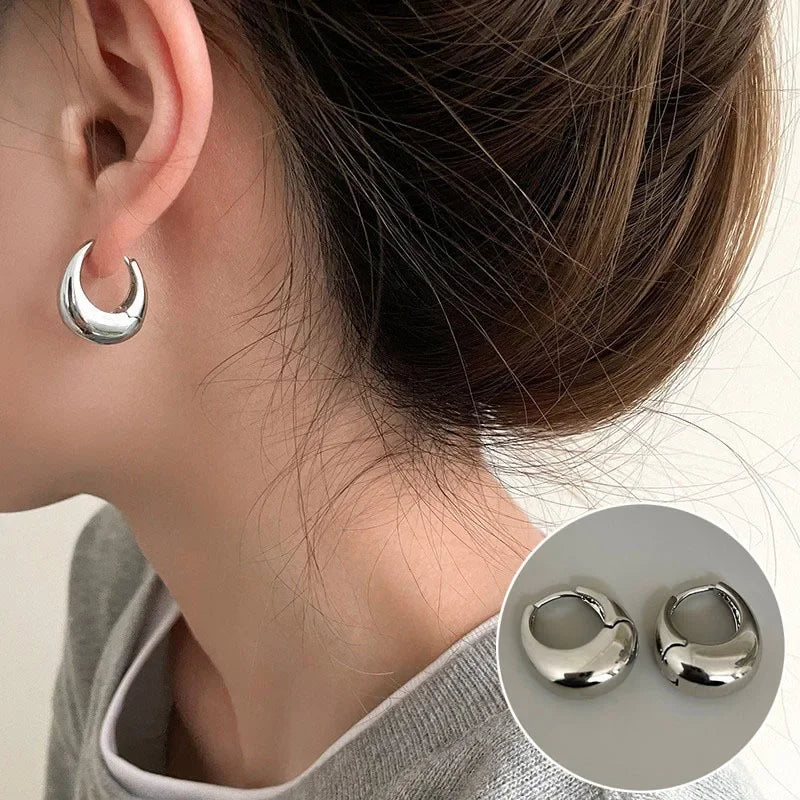 Boucles d'Oreilles Créoles Fleur Dorées