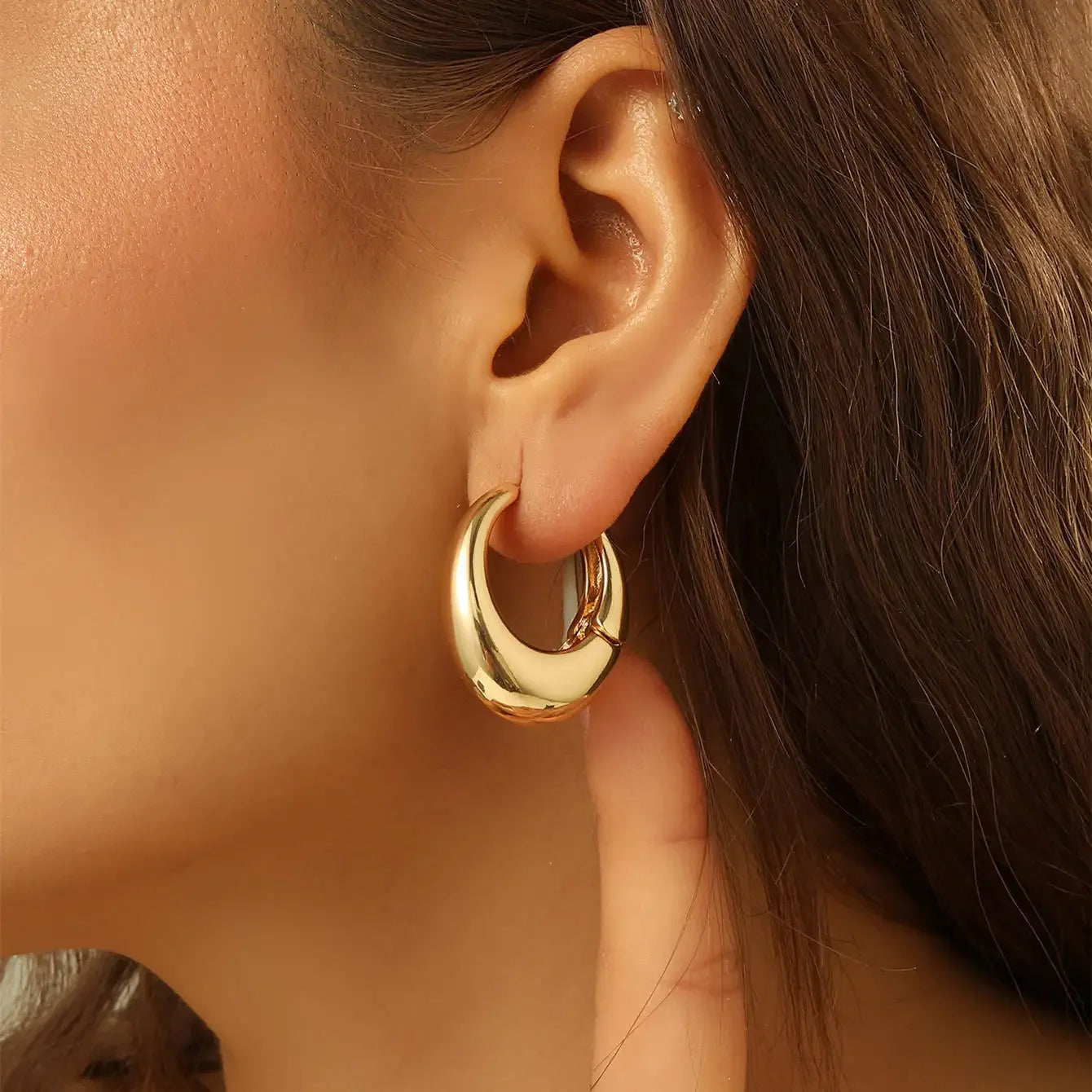 Boucles d'Oreilles Créoles Fleur Dorées