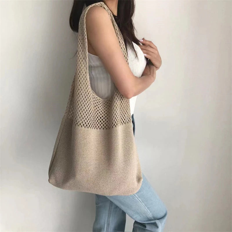 Sac Cabas Crochet Tressé