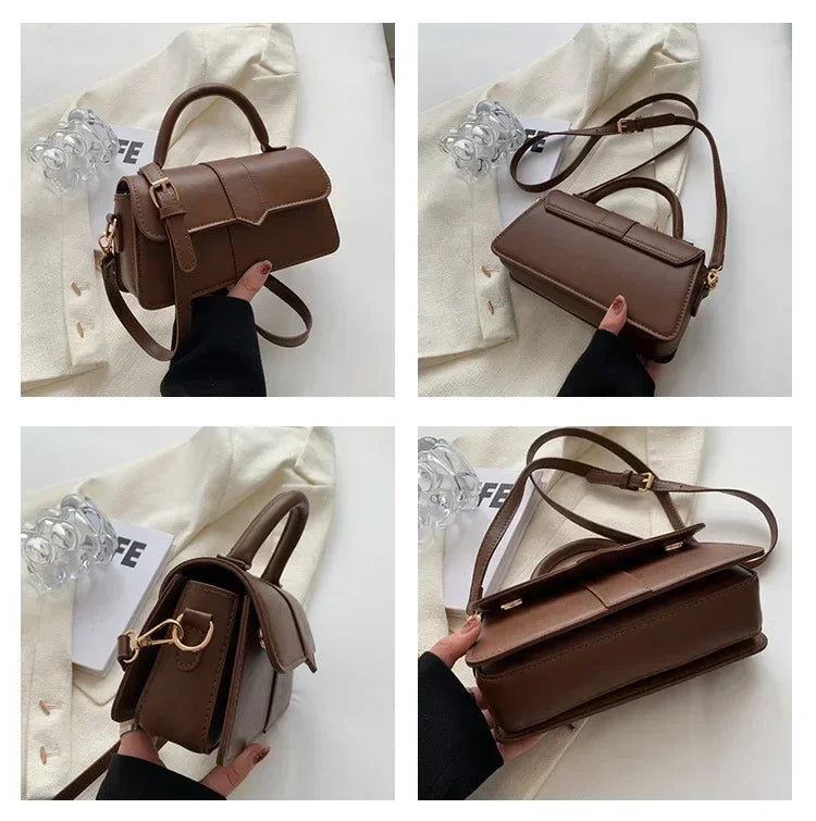 Sac Carré Cuir PU Mini Élégant