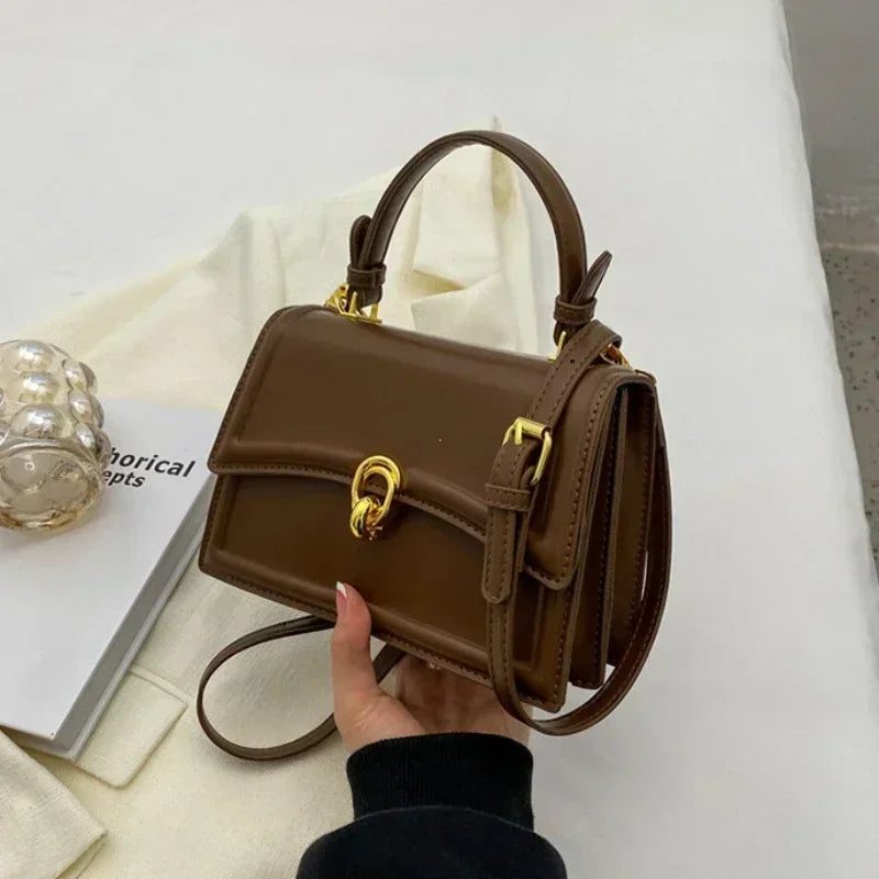 Sac Carré Cuir PU Mini Élégant