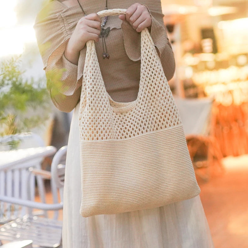 Sac Cabas Crochet Tressé