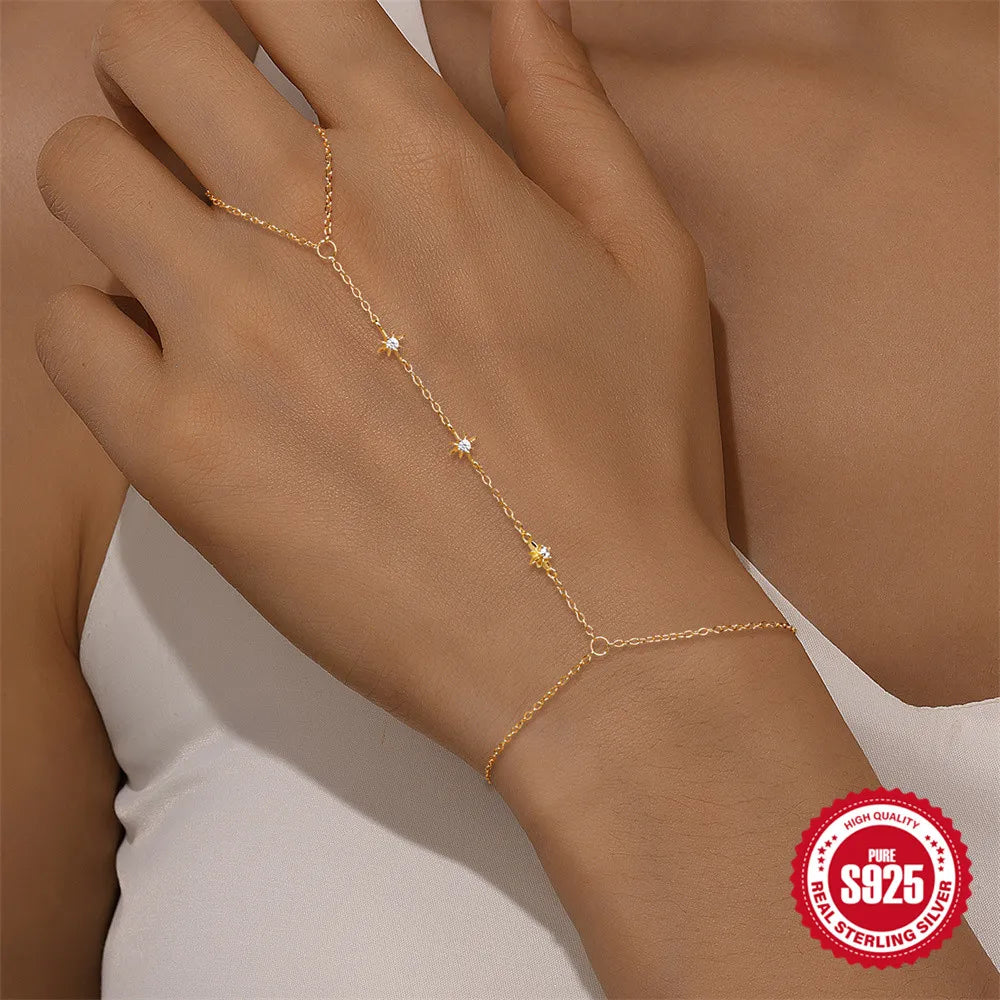 Bracelet Argent 925 Cœur & Étoile