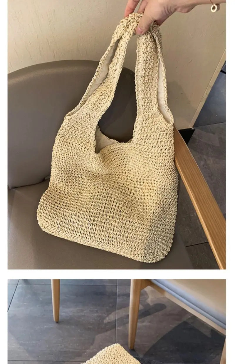 Sac Tote Paille Français Vacances
