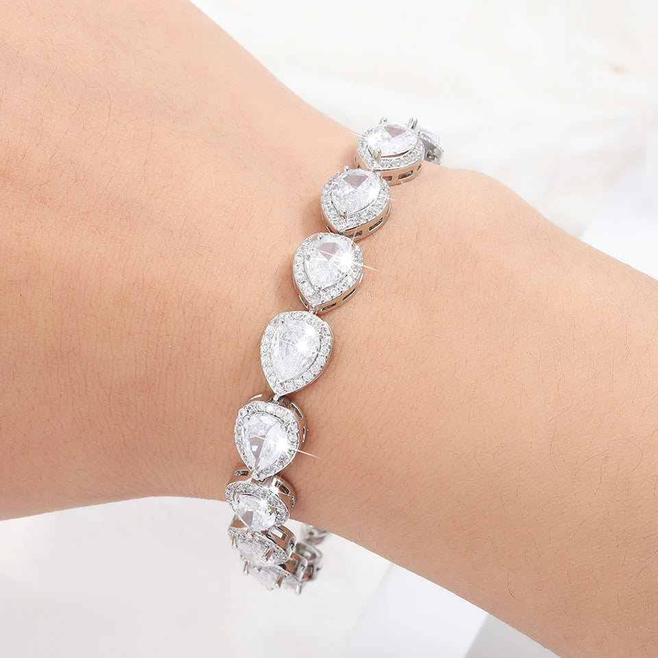 Bracelet Zircon Goutte d'Eau