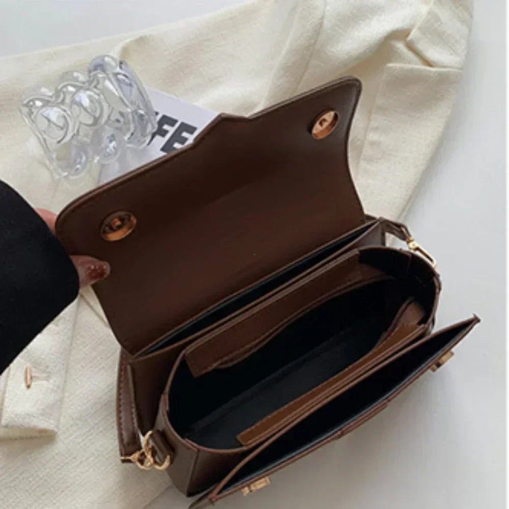 Sac Carré Cuir PU Mini Élégant