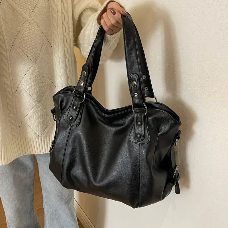 Sac Bandoulière Bicolore Grande Capacité