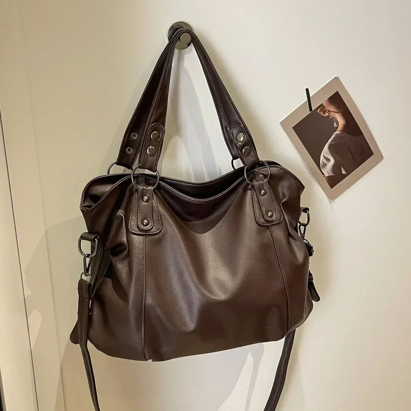 Sac Bandoulière Bicolore Grande Capacité