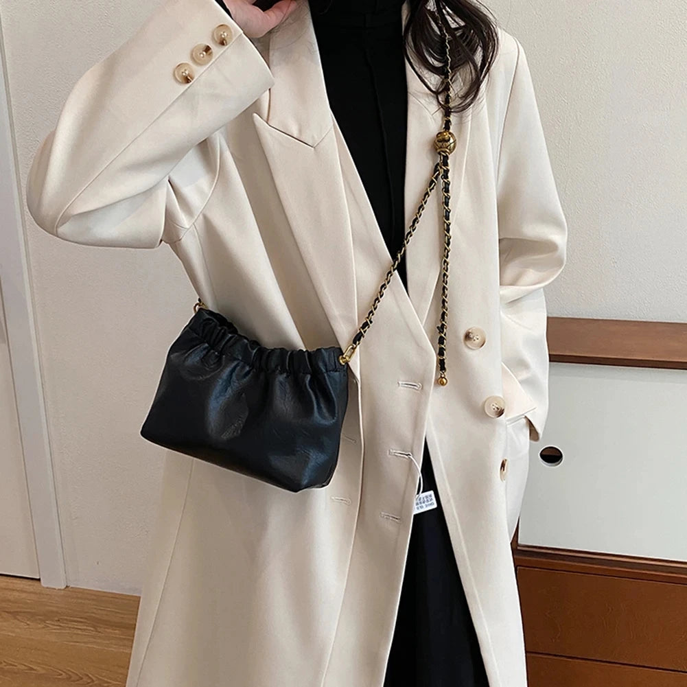 Sac Hobo Chaîne Plissé