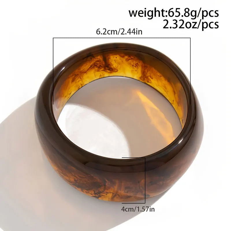 Bracelet Jonc Résine Vintage