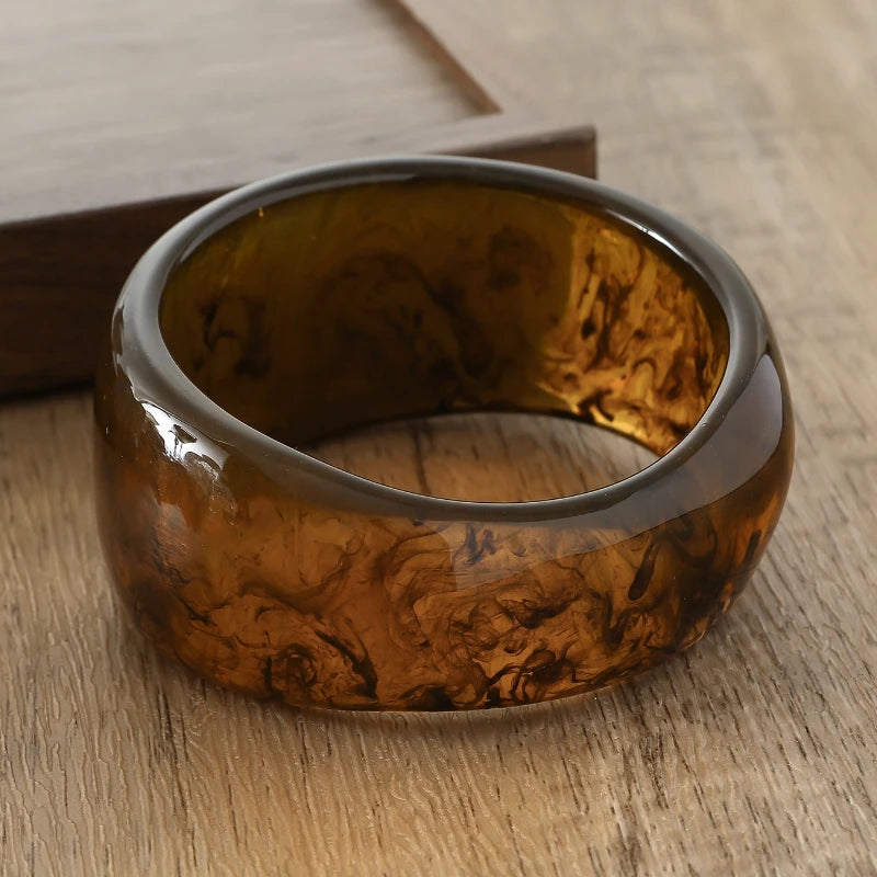 Bracelet Jonc Résine Vintage