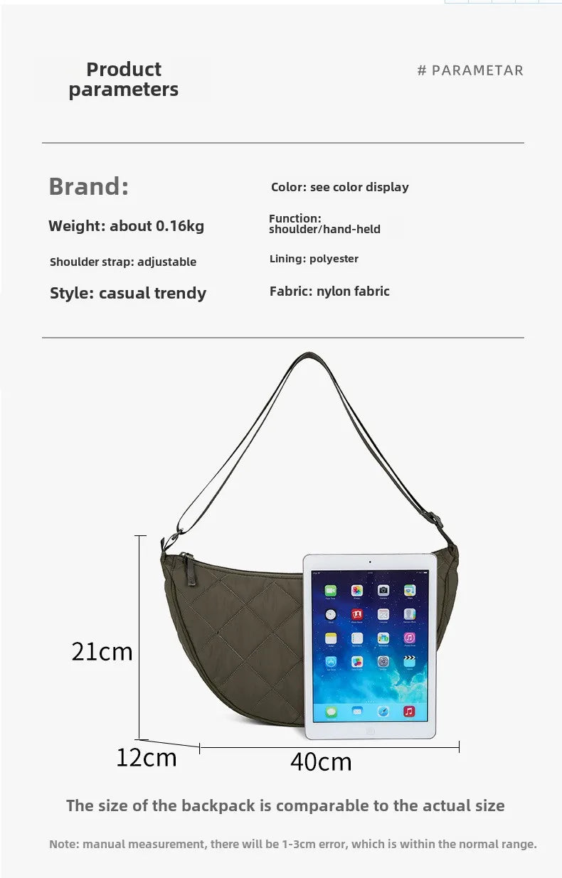 Sac Bandoulière Demi-Lune Nylon
