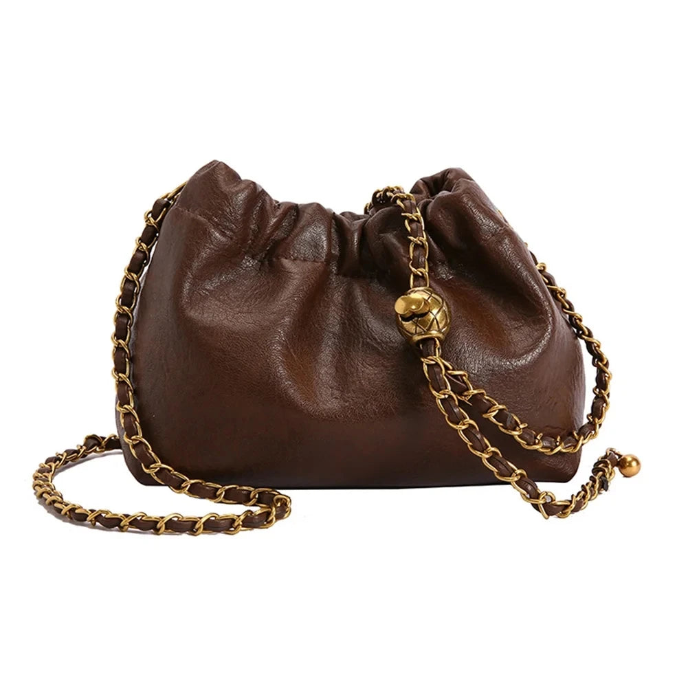 Sac Hobo Chaîne Plissé