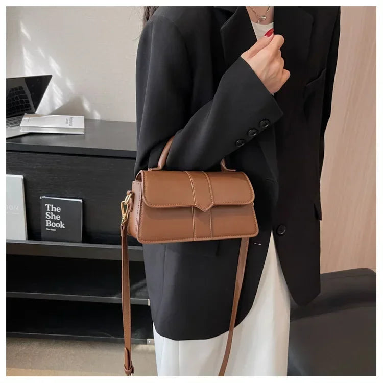Sac Carré Cuir PU Mini Élégant