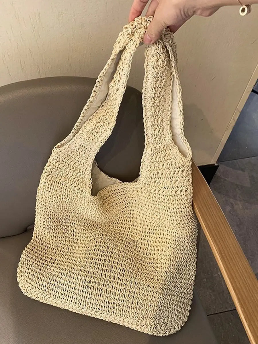Sac Tote Paille Français Vacances