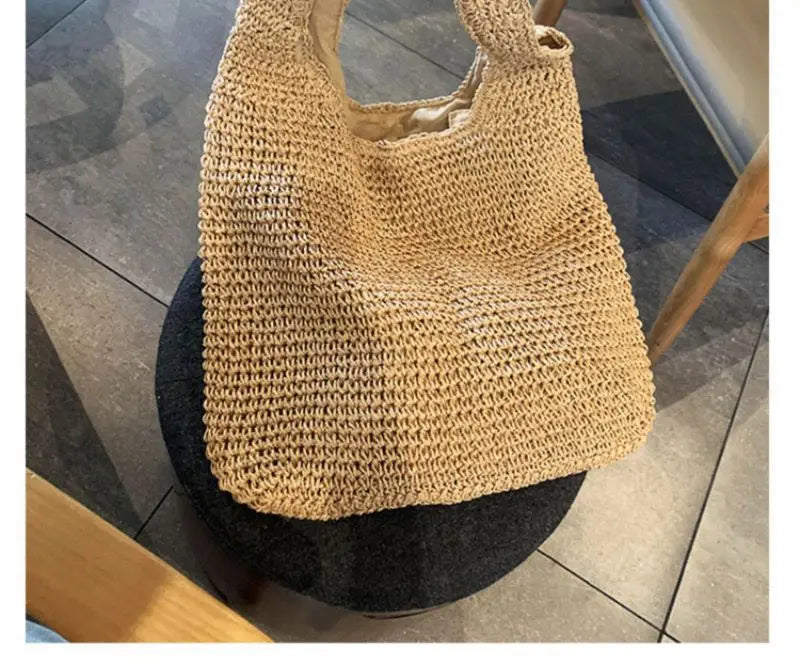 Sac Tote Paille Français Vacances