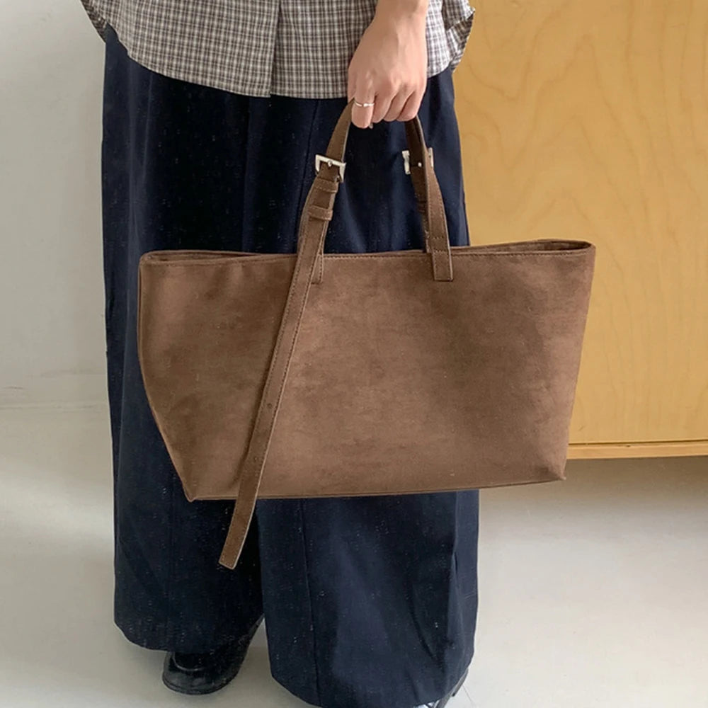 Tote Bag Cuir PU Souple Grande Taille