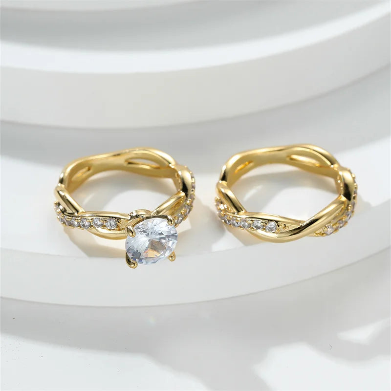 Set Bagues Mariage Zircon