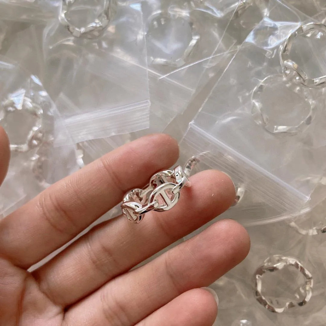 Ins Fashion Design Sense Gentle Style Minimalist Style charm Multi-layer Personalized Design Ring Versatile for Girlfriends Ring