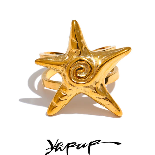 Bague étoile de mer plaqué or 18K femme - Maison Masy