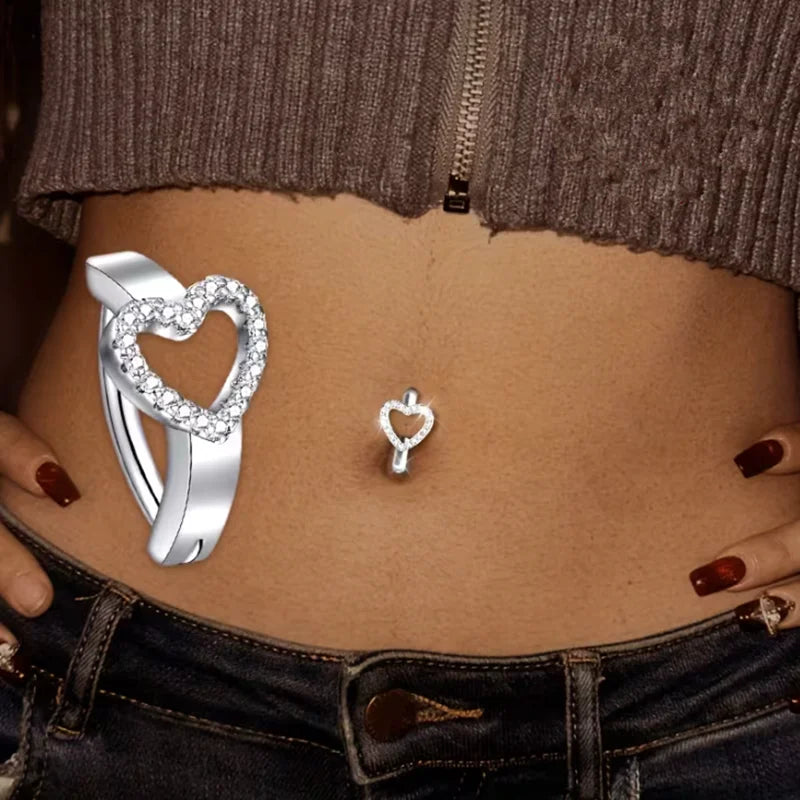 Piercing Nombril Cristal Cœur