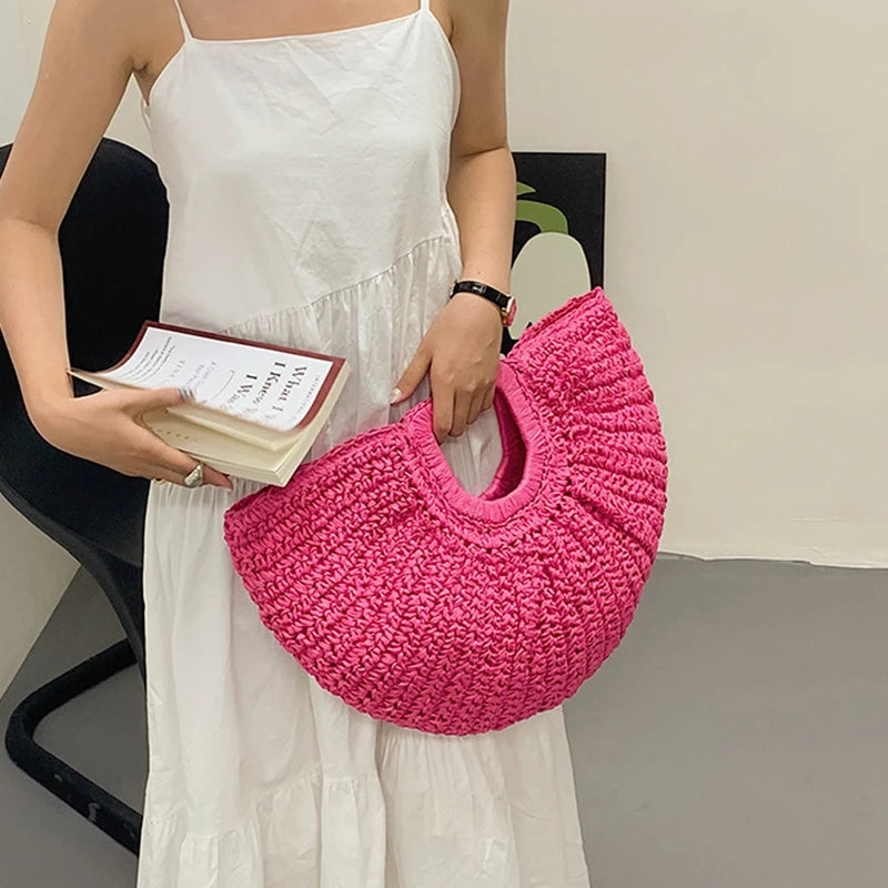 Sac de Plage Paille Tressée