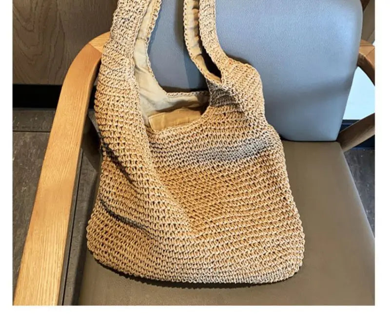 Sac Tote Paille Français Vacances