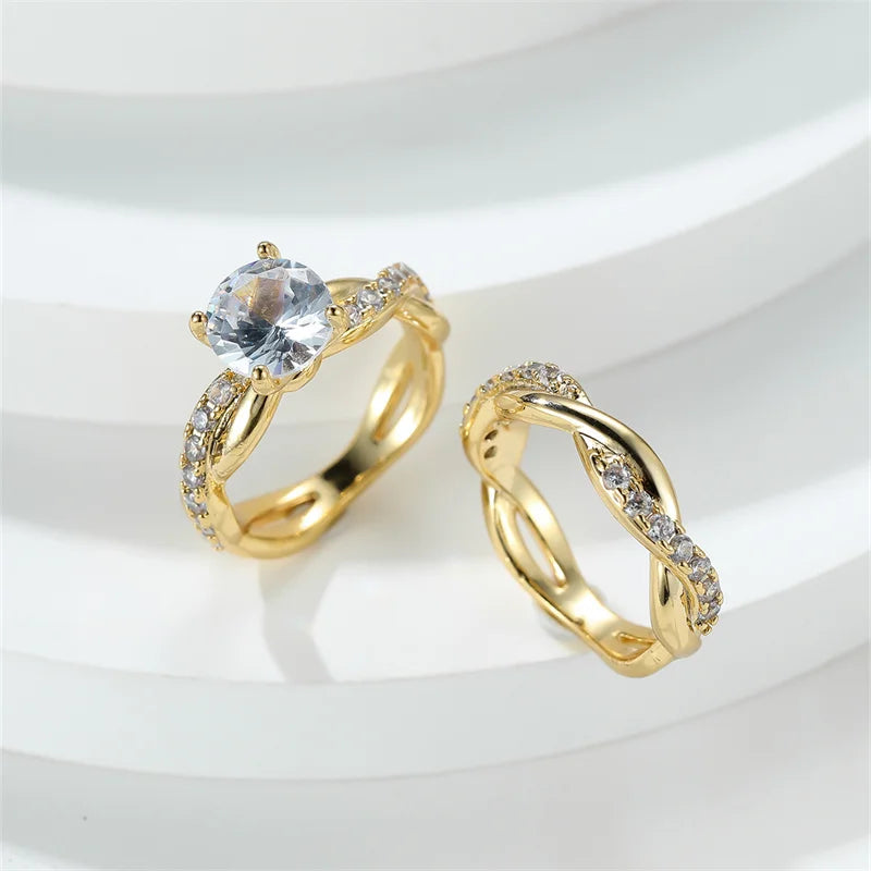 Set Bagues Mariage Zircon