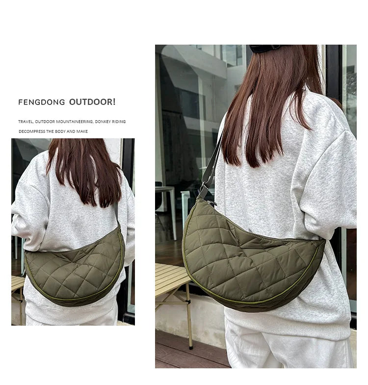 Sac Bandoulière Demi-Lune Nylon