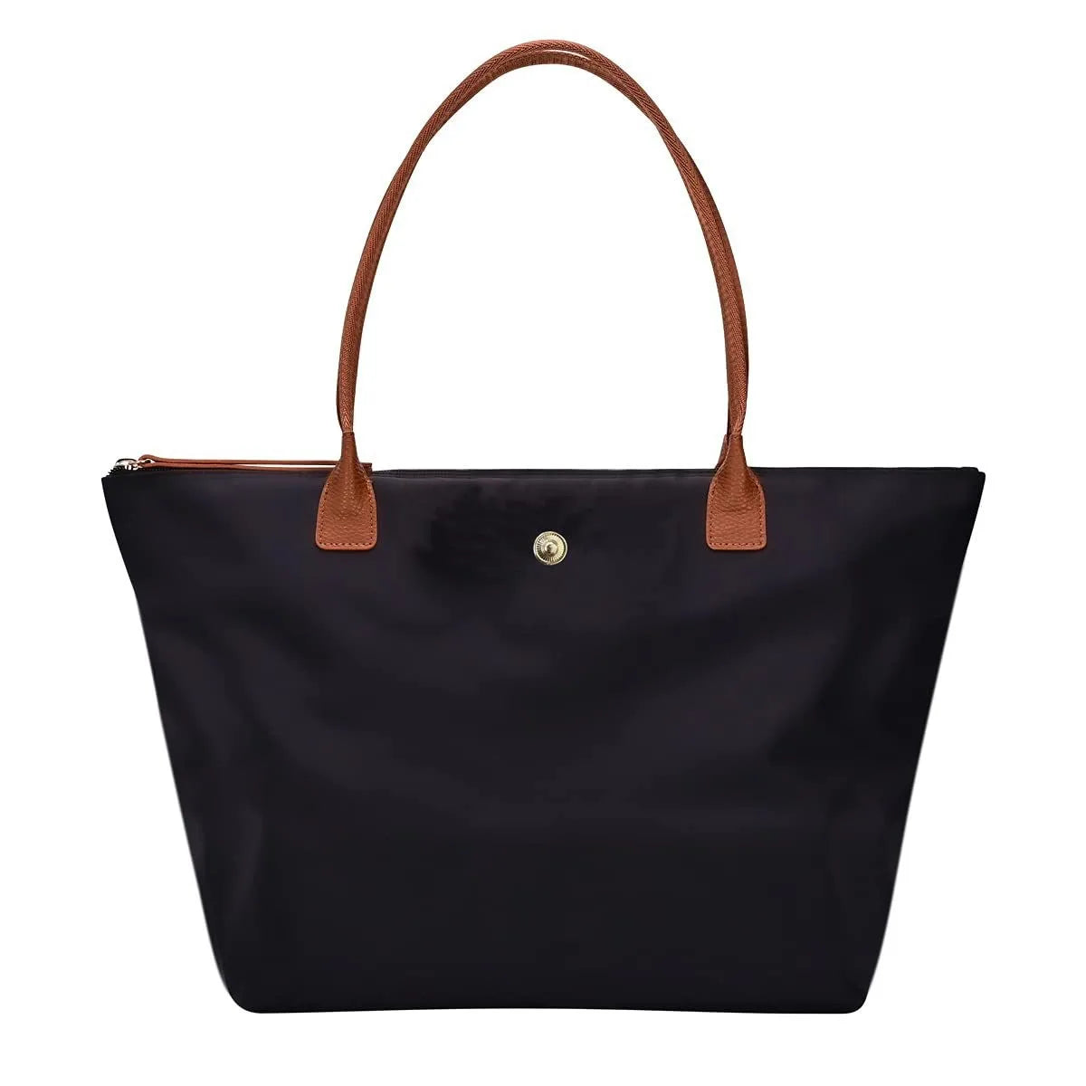 Sac hobo nylon pliable weekend noir léger - Maison Masy