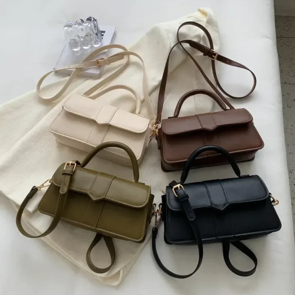 Sac carré cuir PU mini élégant noir femme - Maison Masy