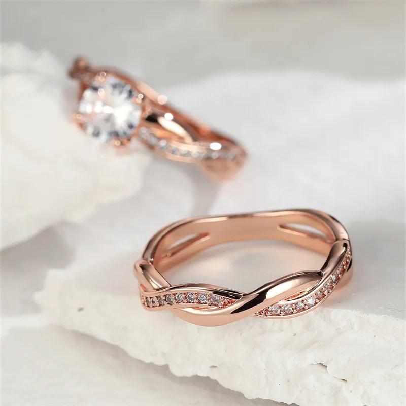 Set Bagues Mariage Zircon